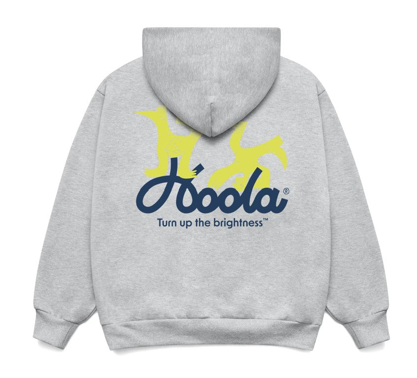 Hoola Unisex Graphic Box Hoodie - Heather Grey