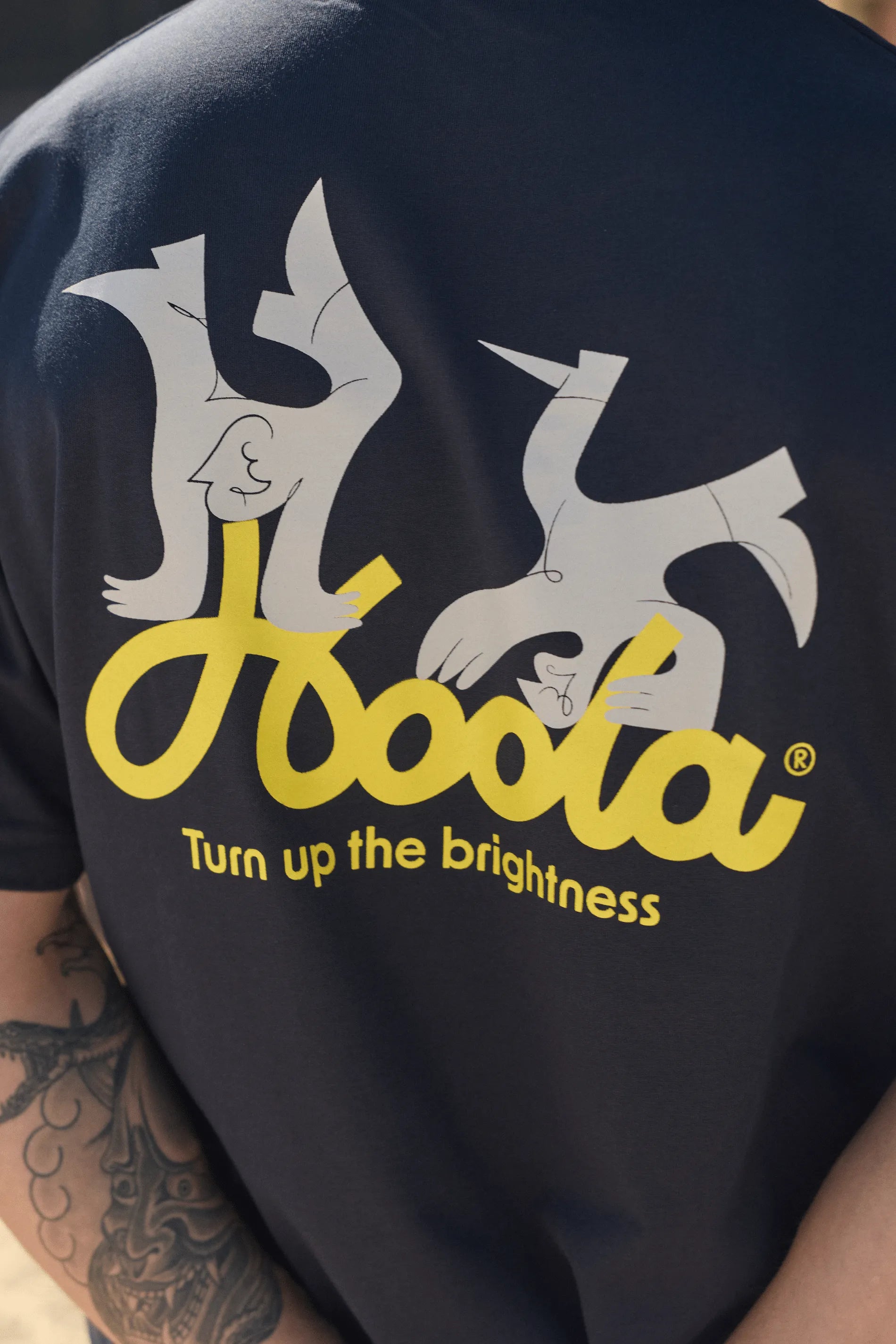 Hoola Unisex Graphic Box Tee - Navy