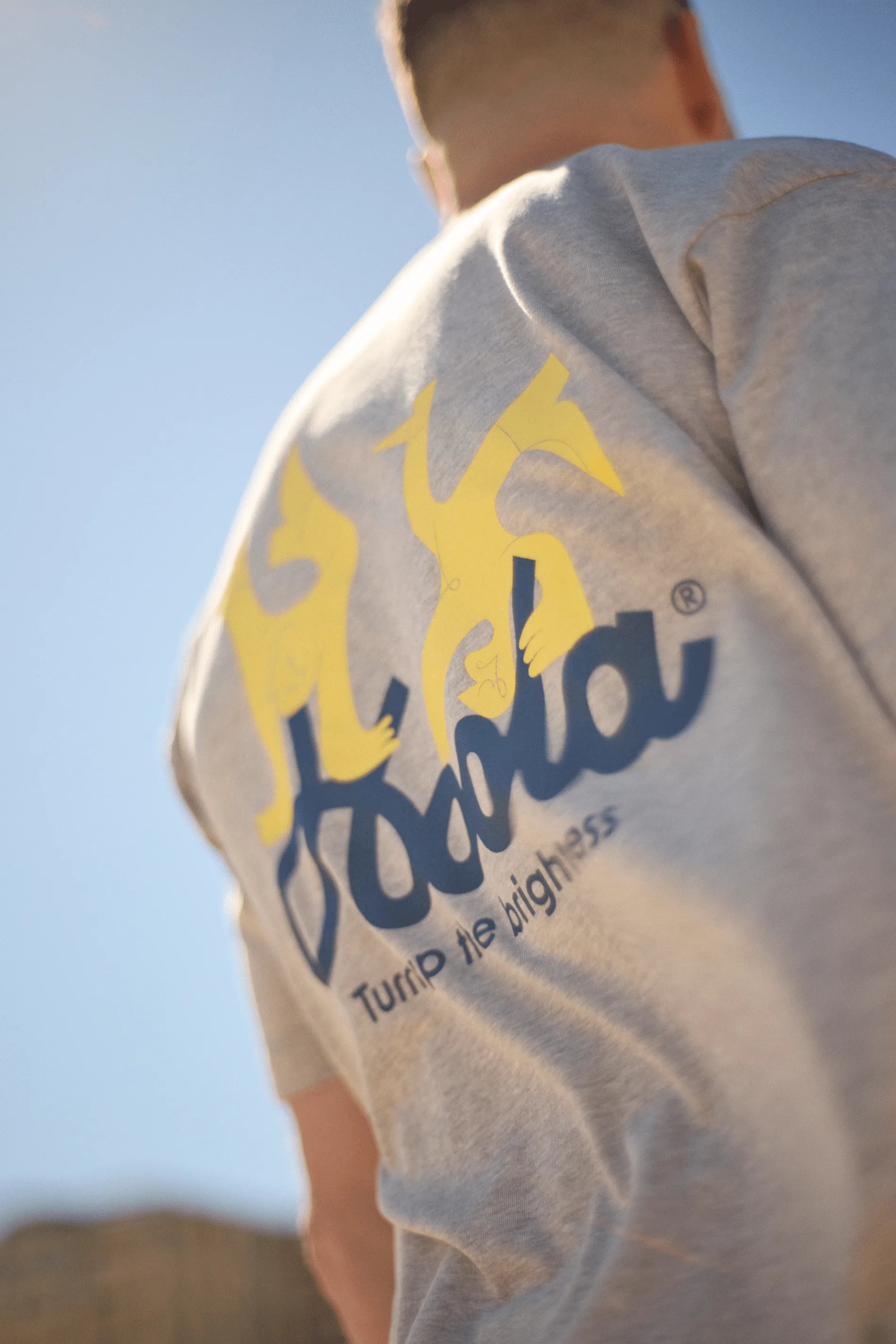 Hoola Unisex Graphic Box Tee -  Heather Grey