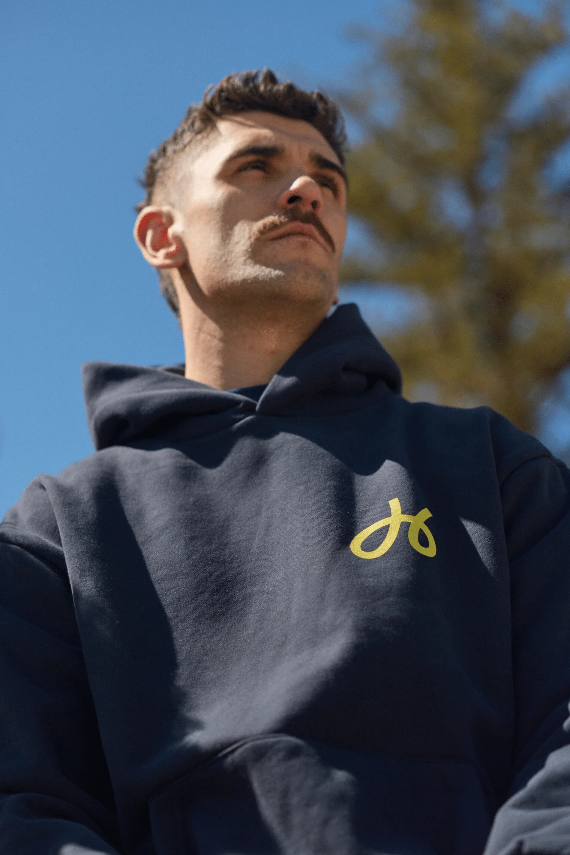 Hoola Unisex Graphic Box Hoodie - Navy