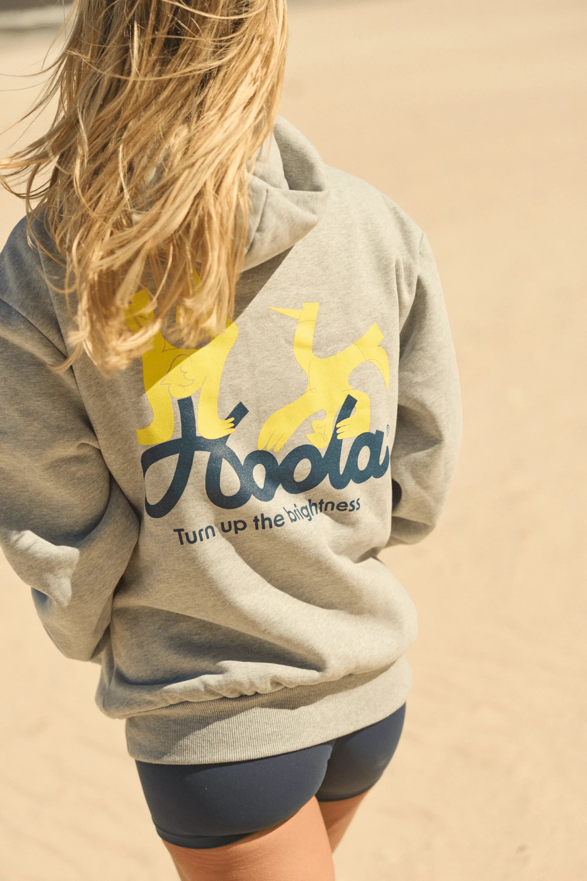 Hoola Unisex Graphic Box Hoodie - Heather Grey