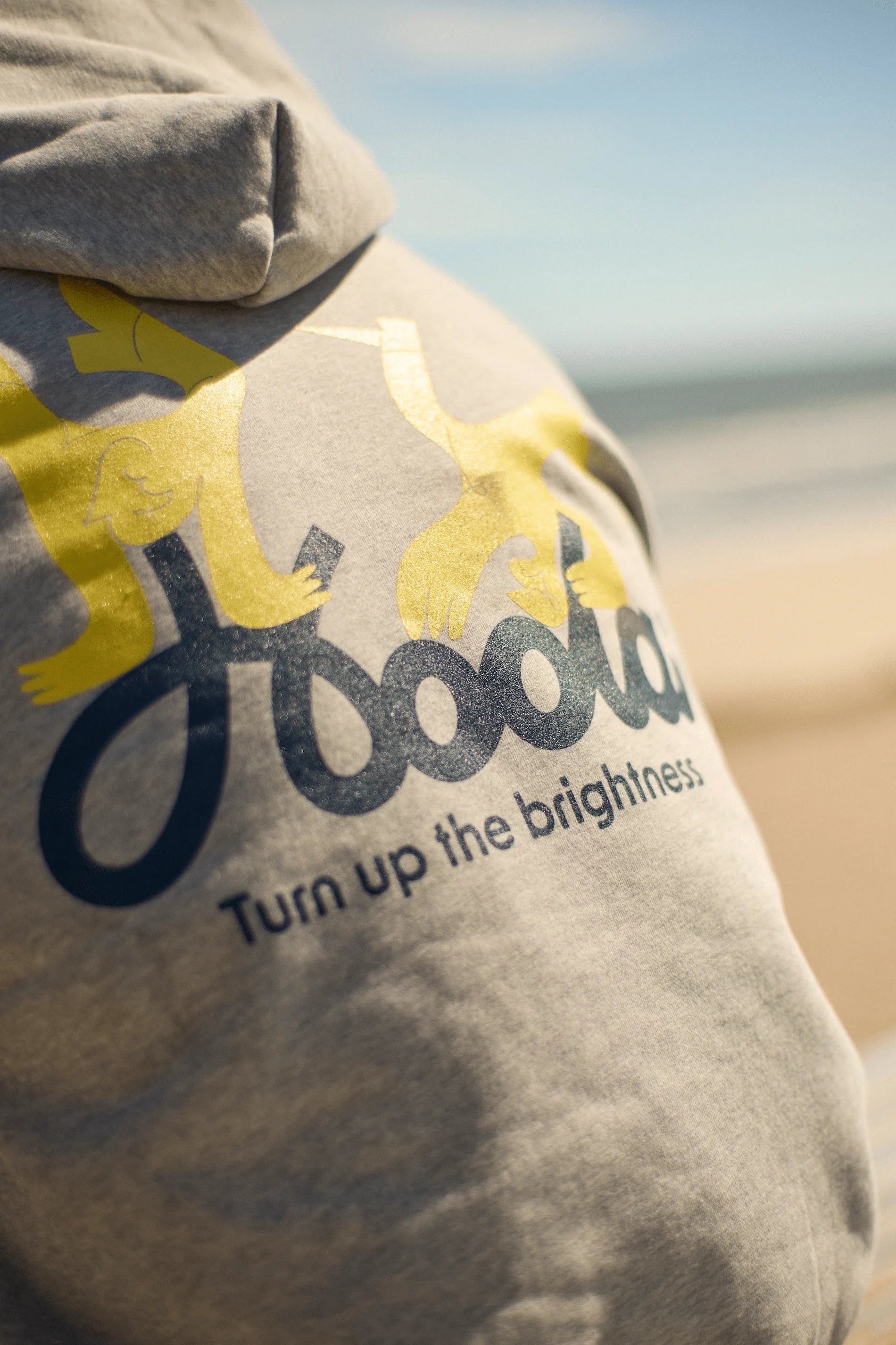 Hoola Unisex Graphic Box Hoodie - Heather Grey